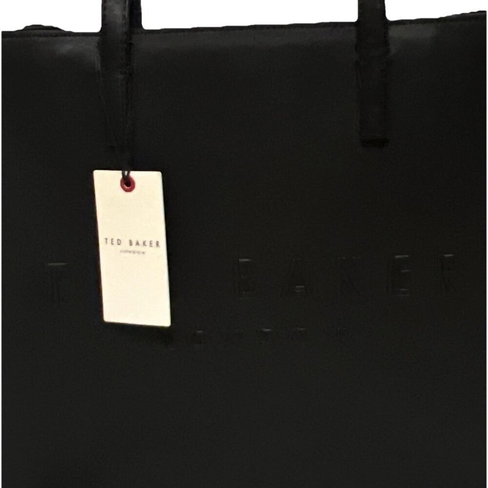 NWT Ted Baker London Women's Black Tote Bag The Icon Embossed Logo - Picture 4 of 6